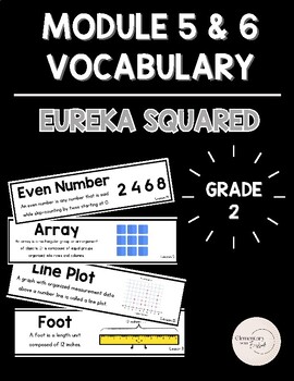 Preview of 2nd Grade Eureka Squared: Module 5 & 6 Vocabulary