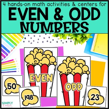 Preview of Even and Odd Numbers | Math Centers | 2nd Grade | 2.OA.3