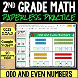 2nd Grade Even and Odd Numbers Activity Worksheets for Goo