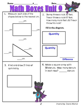 2nd Grade Everyday Math ~ Unit 9 Measurement by Joanne Warner | TpT