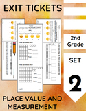 2nd Grade Exit Ticket Set 2: Place Value and Measurement