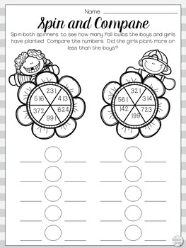 2nd grade fall place value worksheets by the math spot tpt