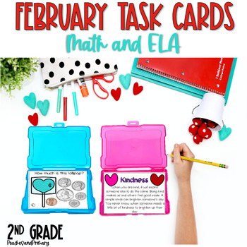 Preview of 2nd Grade February Task Cards