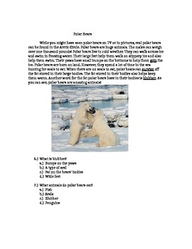 Preview of 2nd Grade Fiction + Nonfiction Reading Comprehension Packet (Common Core )