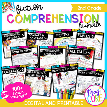 Preview of 2nd Grade Fiction Reading Comprehension Passage Bundle