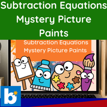 Preview of 2nd Grade- Find the Missing Term- Subtraction- Digital Math Activity- Paints