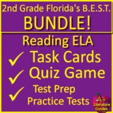 2nd Grade Florida BEST BUNDLE Test Prep ELA Reading Cards,