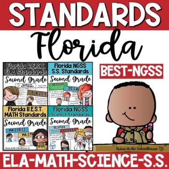 Preview of 2nd Grade Florida BEST ELA Math NGSS Science SS Standards