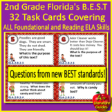 2nd Grade Florida BEST Task Cards Reading ELA & Foundation