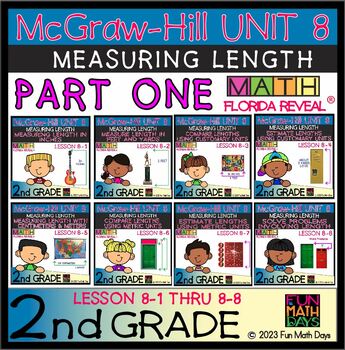 Preview of 2nd Grade Reveal Math Unit 8 Bundle Part 1 - Measuring Length