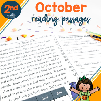 Preview of 2nd Grade Fluency Passages for October