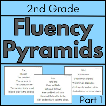 Preview of 2nd Grade Fluency Pyramids Part 1 - Blends/Digraphs, Closed, VCe & Open Syllable