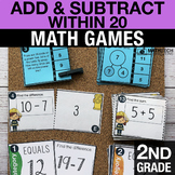 2nd Grade Math Centers Fluently Add & Subtract within 20 M