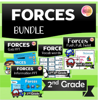 Preview of 2nd Grade Forces Push Pull & Twist BUNDLE