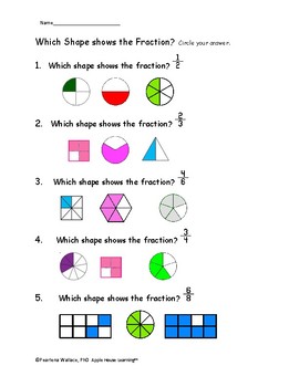 Fraction Cupcakes & Shapes Unit: Worksheets & Activities 2nd & 3rd ...