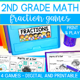 2nd Grade Fraction Games - Equal Parts, Identifying Fracti