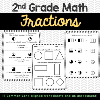 Preview of 2nd Grade Fractions