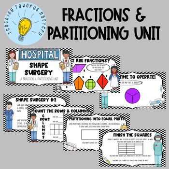 Preview of 2nd Grade Fractions & Partitioning Unit