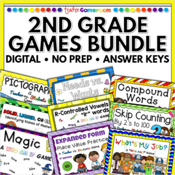 Preview of 2nd Grade Games Bundle