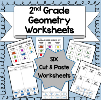 Preview of 2nd Grade Geometry Bundle {Cut and Paste Activities!}