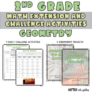 Preview of 2nd Grade Geometry Extensions and Challenges: Advanced/Gifted Students
