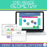 2nd Grade Geometry Math Centers, Worksheets and Google Sli