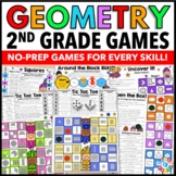 2nd Grade Geometry Worksheet Math Games 2D & 3D Shapes Par