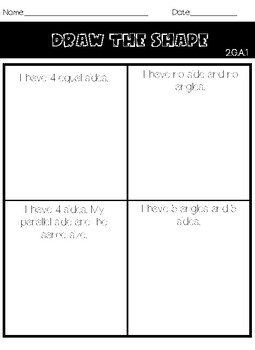 Preview of 2nd Grade Geometry Worksheets