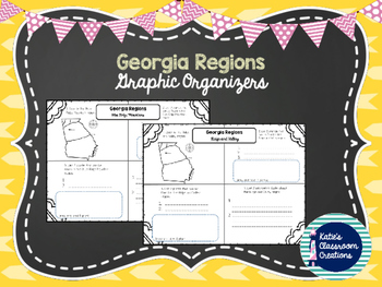 Preview of 2nd Grade Georgia Regions Graphic Organizer