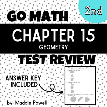 Preview of 2nd Grade - Go Math (2023) Chapter 15: Geometry Test Review