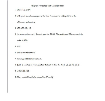 2nd grade go math chapter 7 practice test with answer