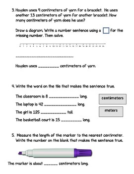 2nd Grade Go Math Chapter 9 Practice Test with Answer Sheet by Mrs ...