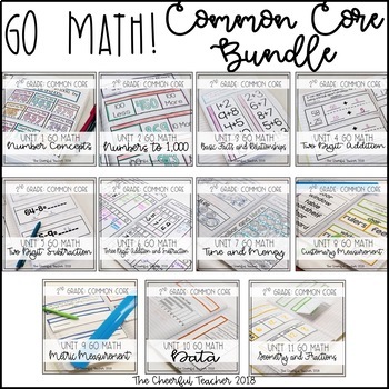 Preview of Go Math! COMMON CORE 2nd grade Interactive Notebook Bundle
