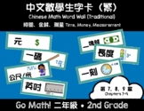 2nd Grade Go Math! Vocabulary Cards - Chapters 7-9 (Chines