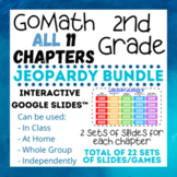 2nd Grade GoMath *ALL Chapters* - Jeopardy Games - BUNDLE 