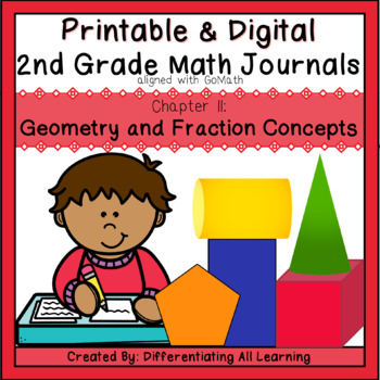 Preview of Paper & Digital Math Journals for 2nd Grade: GoMath Chapter 11 (Data)