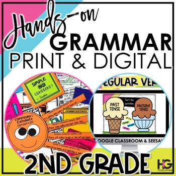 Preview of 2nd Grade Grammar Bundle Digital and Print | Hands-on Grammar Activities