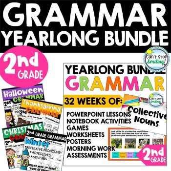Preview of 2nd Grade Grammar Bundle Grammar Activities for the Year Pacing Guide Lessons