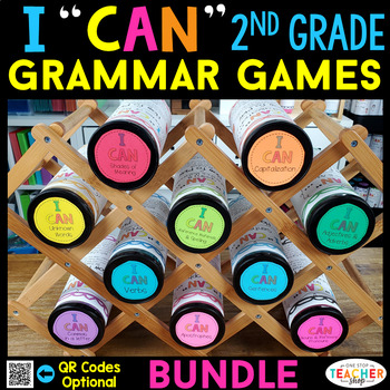 Preview of 2nd Grade Grammar Games BUNDLE - Literacy Centers & Grammar Practice