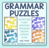 Grammar Center Activity - Matching Puzzles Bundle