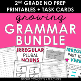 2nd Grade Grammar NO PREP Activities + Task Cards GROWING BUNDLE