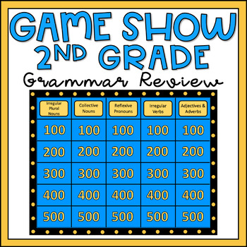 Preview of 2nd Grade Grammar Review Game Show EDITABLE