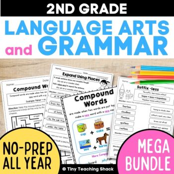 Preview of 2nd Grade Grammar Review Worksheets & Anchor Charts - Language Arts Morning Work