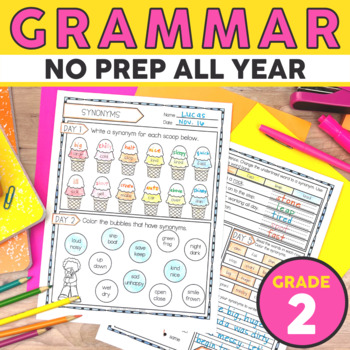 Preview of Morning Work 2nd Grade Grammar Worksheets Review Activity Daily Practice Packet