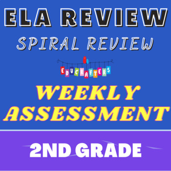 Preview of 2nd Grade Grammar & Phonics Weekly Assessments + Distance Learning