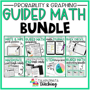 Preview of BUNDLE Second Grade Guided Math Probability & Graphing Unit