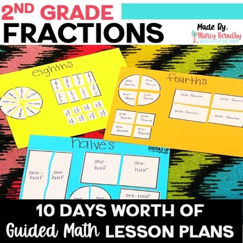 Preview of 2nd Grade Guided Math Fractions Unit w Fraction Games, Activities, Centers etc.