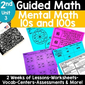 Preview of 2nd Grade Mental Math 10s and 100s 2.NBT.8 Worksheets Centers Activities