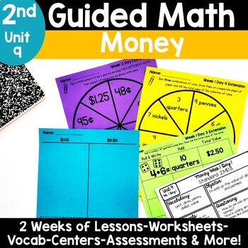 Preview of 2nd Grade Money Worksheets Games 2.MD.8 Counting Money Word Problems