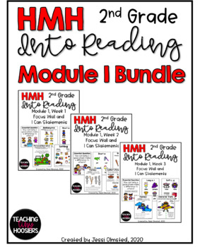 Preview of 2nd Grade HMH Into Reading MODULE 1 Focus Wall and I Can Statements *BUNDLE*